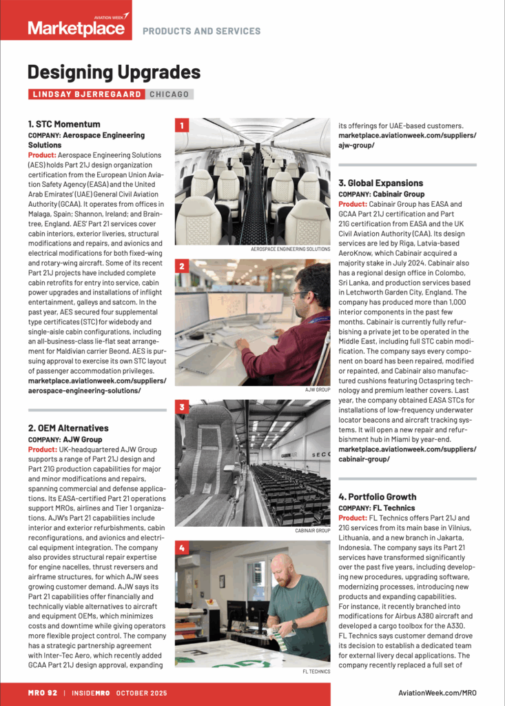 Cabinair Group - Article MRO Marketplace October 2025