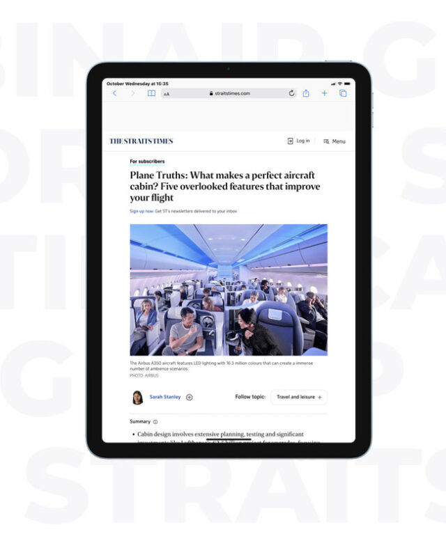 cabinair group for the straits time