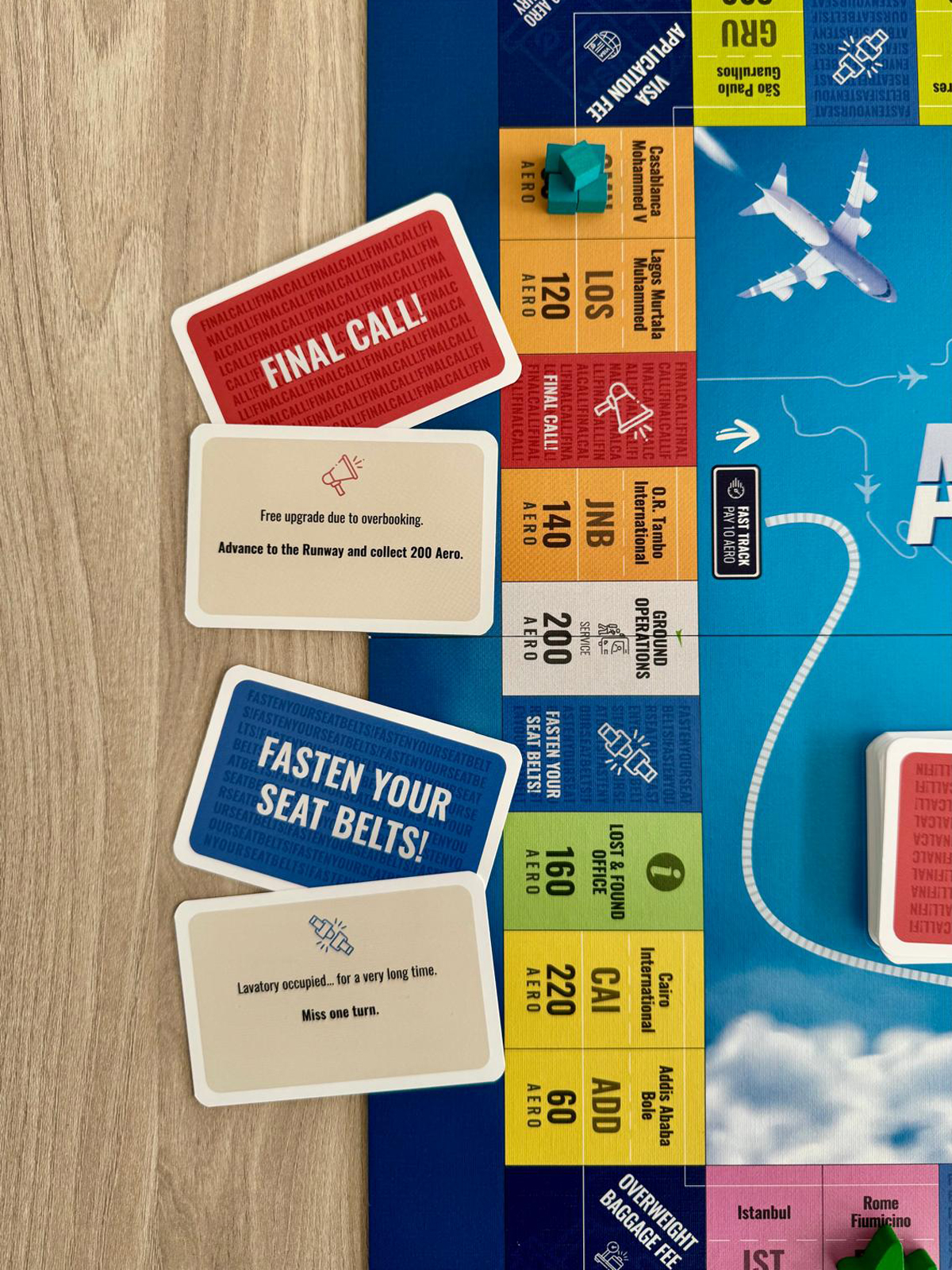 Aviopolis The aviation Board Game - Final Call and Fasten your seat belts card
