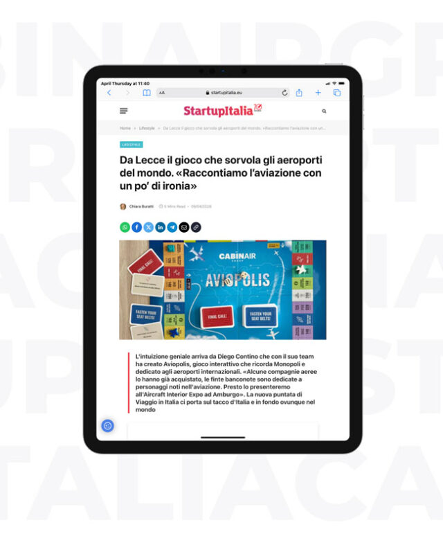 Cabinair Group for StartupItalia