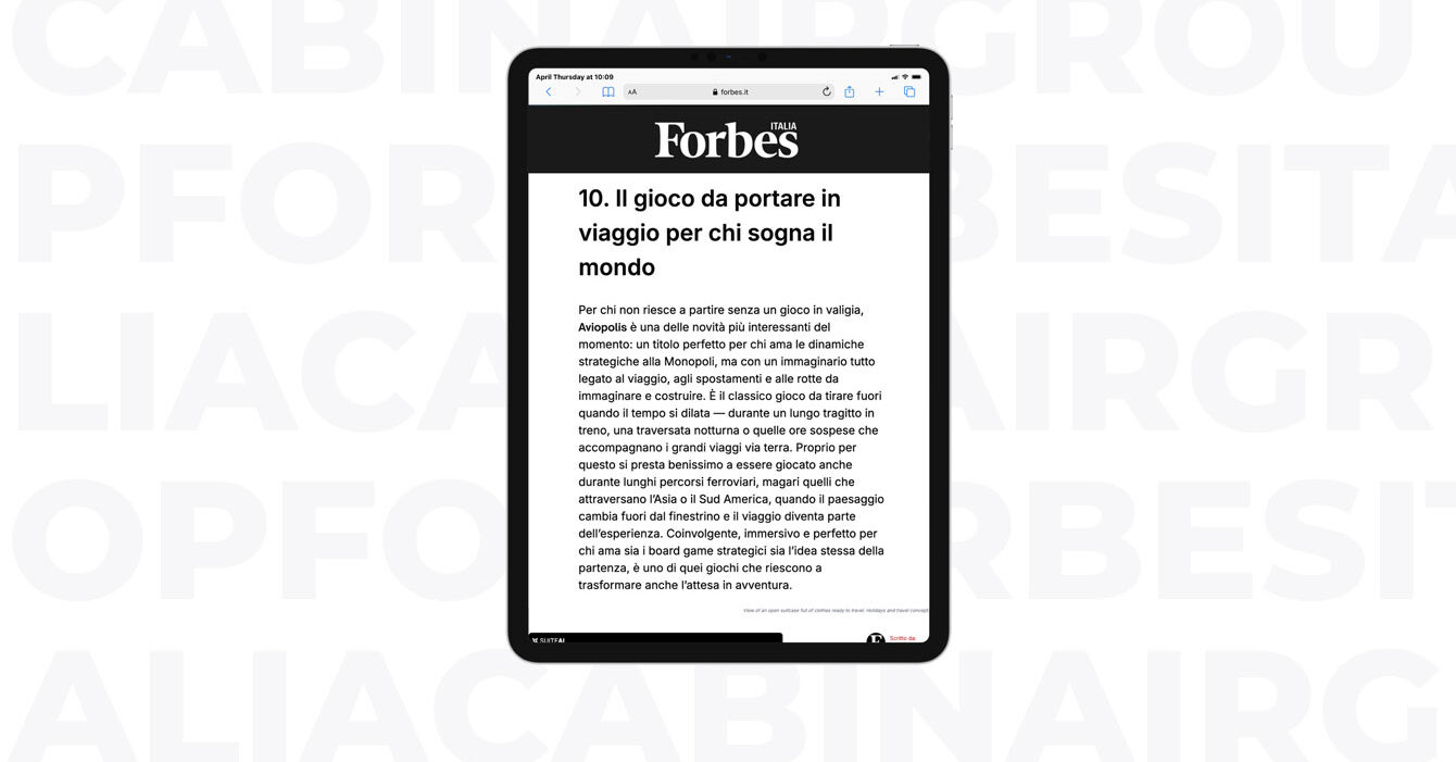 Cabinair Group for Forbes Italia